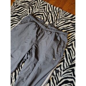 Vintage Nike Track Pants Mens XXL Grey Silver Tag Windbreaker Y2K Nylon Baggy